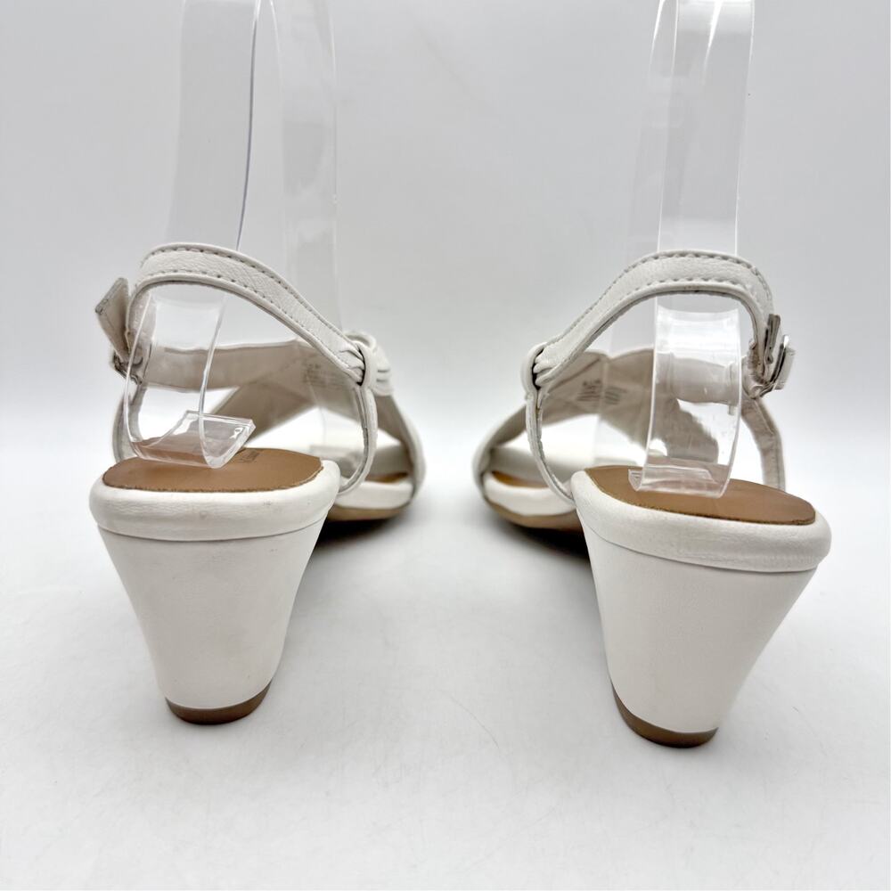 Coldwater Creek Womens Clarissa Slingback Sandals Size 6 White Leather NIB - Picture 8 of 11